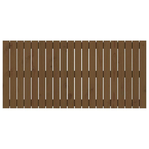 vidaXL Wall Headboard Honey Brown 127.5x3x60 cm Solid Wood Pine
