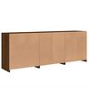 vidaXL Sideboard with LED Lights Brown Oak 181.5x37x67 cm
