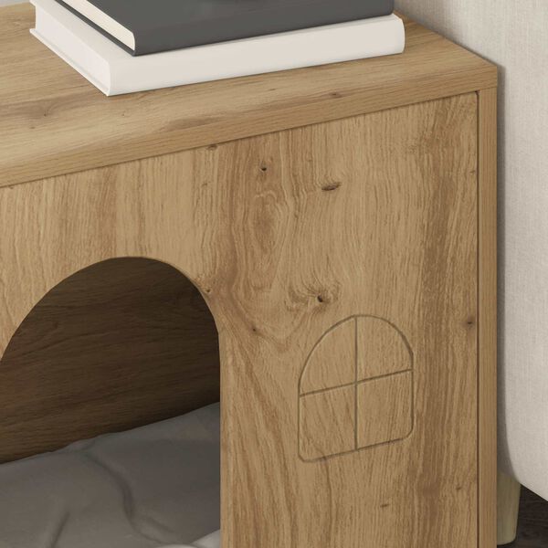 vidaXL Cat House Artisian Oak 51 x 30 x 52 cm Engineered Wood