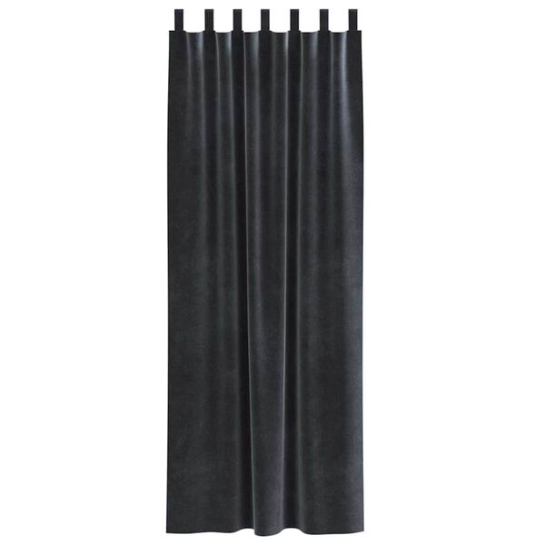 vidaXL Blackout Curtains 2 pcs Dark Grey 140 x 225 cm Velvet