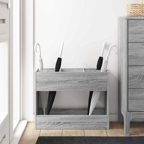 vidaXL Umbrella Stand Grey Sonoma 65 x 24 x 50 cm Engineered Wood