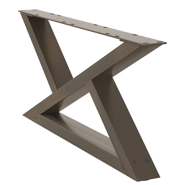 vidaXL Coffee Table Legs 2 pcs Natural Steel 70x(30-31.3) cm Steel