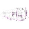 vidaXL Greenhouse with Steel Frame White 24 m&sup2; 12x2x2 m