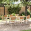 vidaXL Outdoor Dining Set 9 pcs Brown Solid Teak Wood