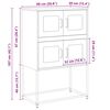 vidaXL Highboard Pink 68x39x107 cm Steel