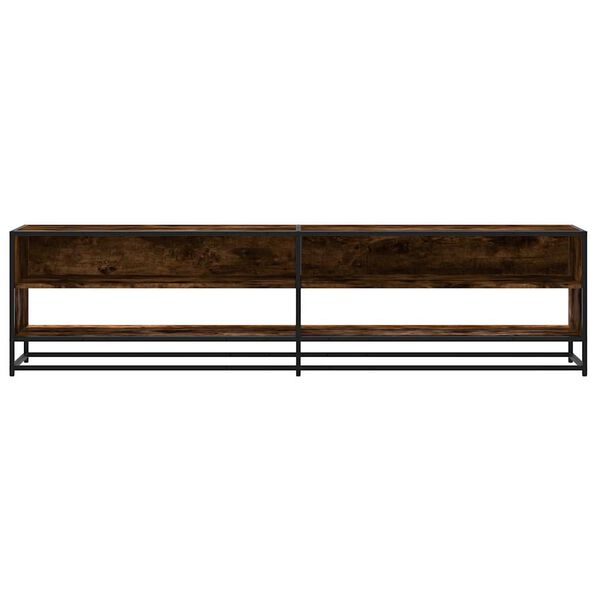 vidaXL TV Cabinet Smoked Oak 180.5x40x46 cm Engineered Wood