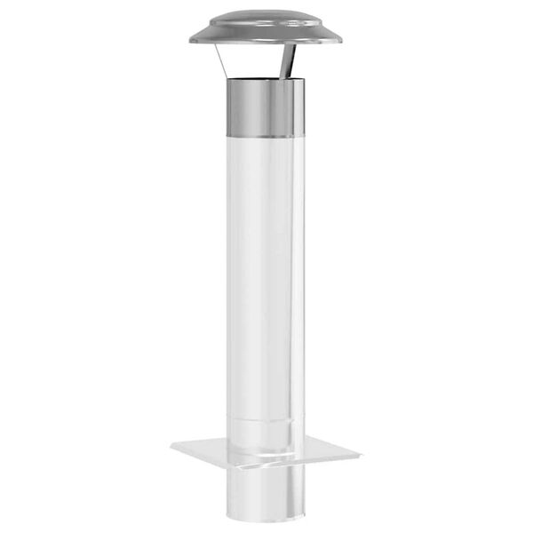 vidaXL Rain Cover Chimney Silver 25 x 25 x 20 cm Stainless Steel