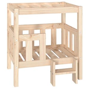 vidaXL Dog Bed 65.5x50.5x70 cm Solid Wood Pine