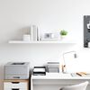 vidaXL Floating Wall Shelf White 120x23.5x3.8 cm MDF