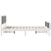 vidaXL Bed frame White and light grey 120 x 190 cm Solid pine wood