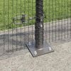 vidaXL Fence Post Grey 50 x 0.8 m (16 x 16 mm mesh) Steel and PVC