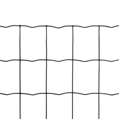 vidaXL Euro Fence Steel 25x1.0 m Green