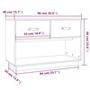 vidaXL TV Cabinet Grey 90x40x60 cm Solid Wood Pine