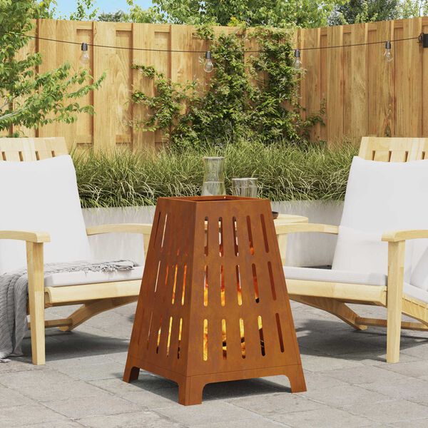 vidaXL Fire Pit Brown 50 x 50 x 70 cm Weathering steel