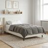 vidaXL Summer Duvet Quilted Light Grey 140 x 220 cm Microfiber