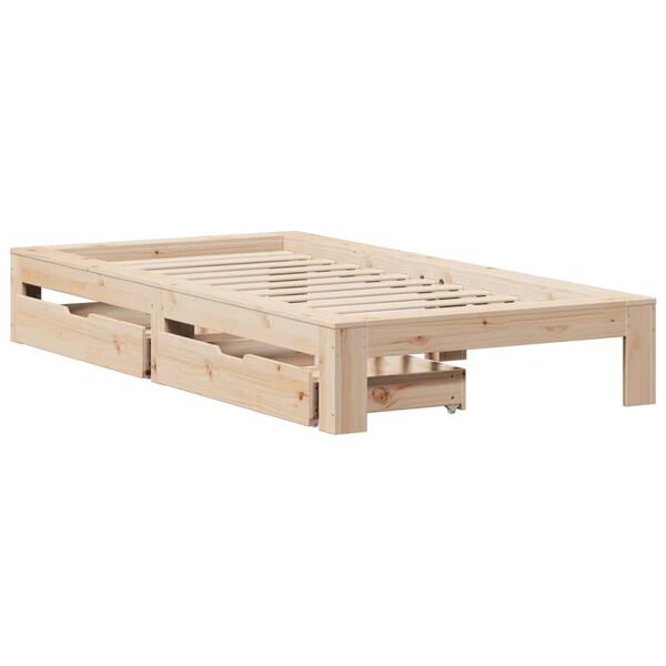 vidaXL Bed Frame without Mattress 100x200 cm Solid Wood Pine
