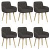 vidaXL Dining Chairs 6 pcs Boucl&eacute; Dark Grey 59 x 57 x 85 cm