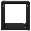 vidaXL Wall Cube Shelves 6 pcs Black 22x15x22 cm