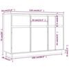 vidaXL Sideboard 110x36x75 cm Solid Wood Pine