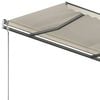 vidaXL Freestanding Manual Retractable Awning 350x250 cm Cream
