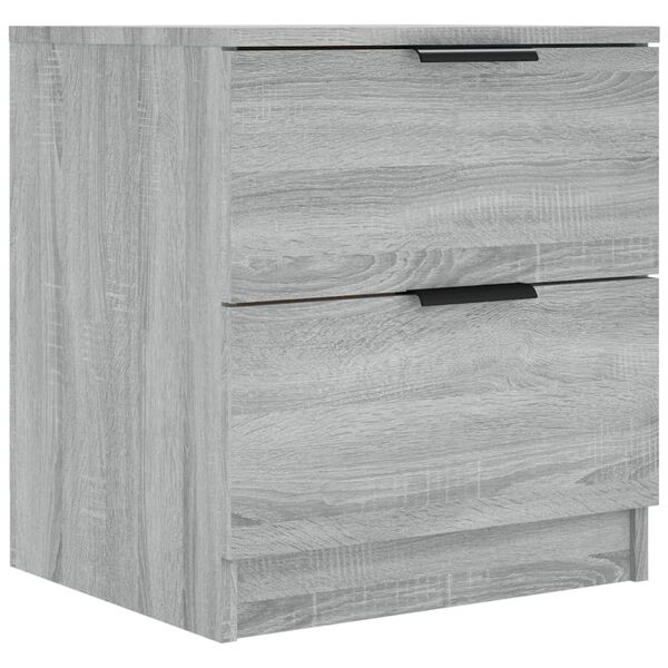 vidaXL Bedside Cabinets 2 pcs Grey Sonoma Engineered Wood