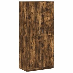 vidaXL Wardrobe Smoked Oak 90x50x200 cm Engineered Wood