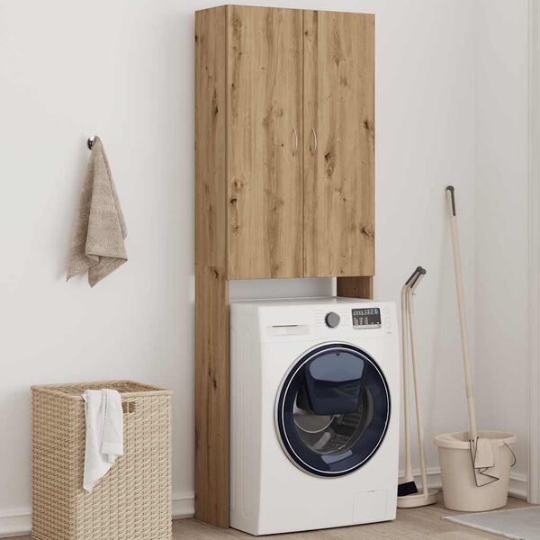 vidaXL Washing Machine Cabinet Artisan Oak 64x25.5x190 cm