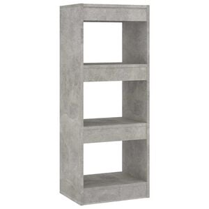 vidaXL Book Cabinet/Room Divider Concrete Grey 40x30x103 cm