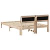 vidaXL Bed frame Brown and light grey 140 x 200 cm Solid pine wood
