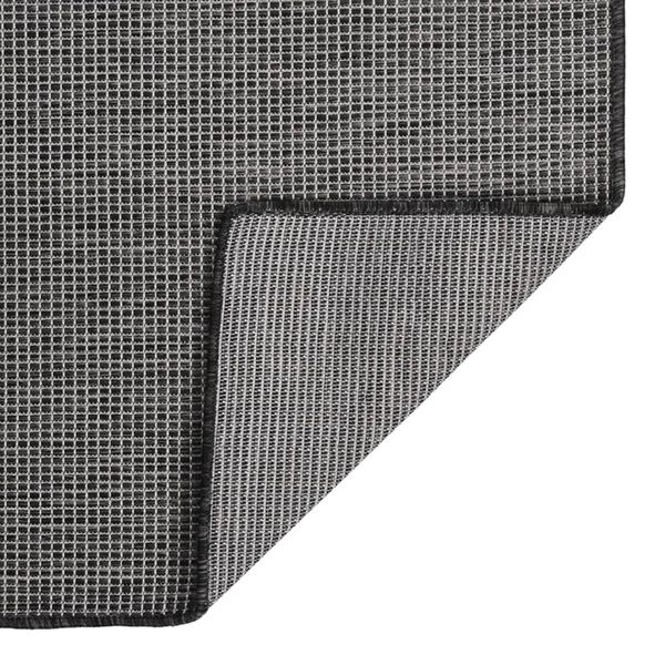 vidaXL Outdoor Flatweave Rug 200x280 cm Grey