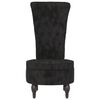 vidaXL High Back Chair Black Velvet Button Design
