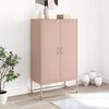 vidaXL Highboard Pink 68.5x38.5x123.5 cm Steel