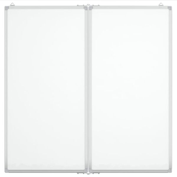 vidaXL Magnetic Whiteboard Foldable 80x80x1.7 cm Aluminium