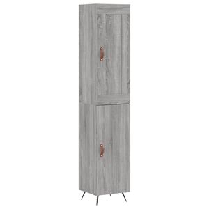 vidaXL Highboard Grey Sonoma 34.5x34x180 cm Engineered Wood