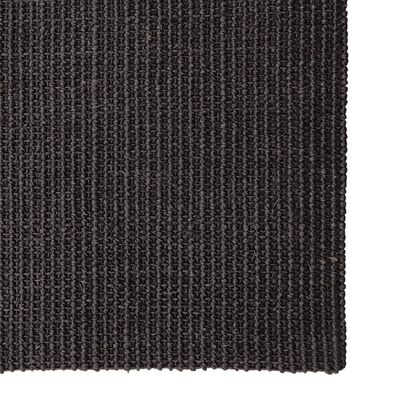 vidaXL Sisal Rug for Scratching Post Black 80x300 cm