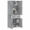 vidaXL Highboard Concrete Grey 69.5x34x180 cm Engineered Wood