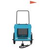 vidaXL Pet Bike Trailer Blue and Black Oxford Fabric and Iron
