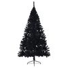 vidaXL Artificial Half Christmas Tree with Stand Black 180 cm PVC