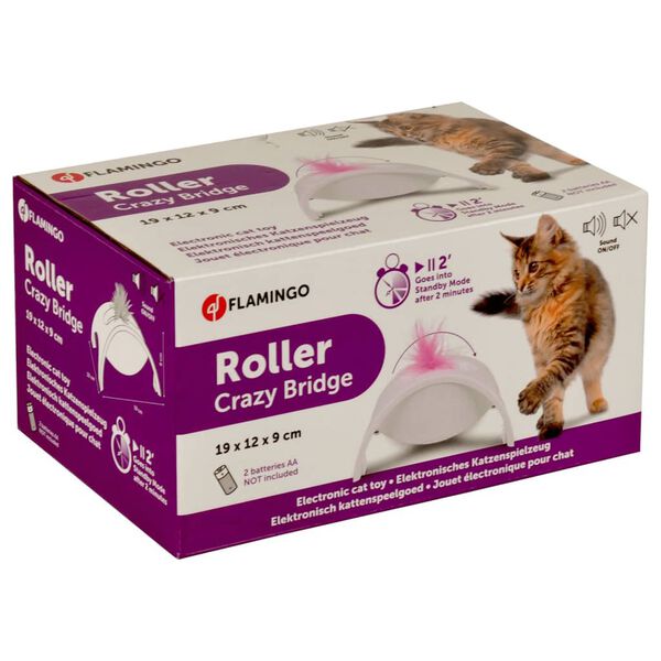 FLAMINGO Cat Roller Crazy Bridge 19x12x9 cm White