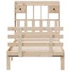 vidaXL Bookcase Bed without Mattress 90x200cm Solid Wood Pine