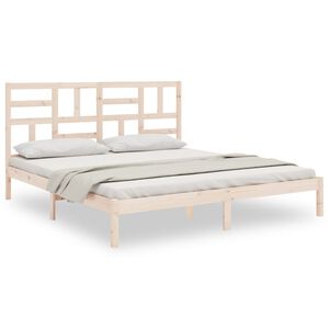 vidaXL Bed Frame without Mattress Solid Wood 200x200 cm