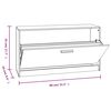 vidaXL Shoe Bench High Gloss White 80x24x45 cm Engineered Wood