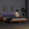 vidaXL Bed Frame with Headboard Wax Brown 150 x 200 cm Solid Pine Wood