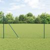 vidaXL Fence with Post Green 1.6 x 10 m Steel and PVC