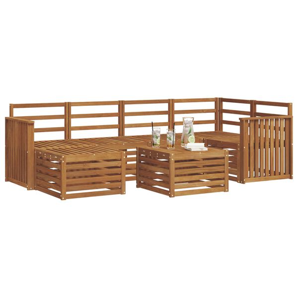 vidaXL Sofa Sets Natural Solid Acacia Wood