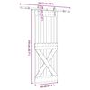 vidaXL Sliding Door with Hardware Set 70x210 cm Solid Wood Pine