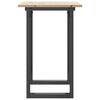 vidaXL Dining Table O-Frame 80x50x75 cm Solid Wood Pine and Steel