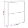 vidaXL Shoe Cabinet with Mirror 2-Layer Grey Sonoma 63x17x67 cm