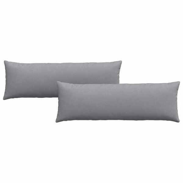 vidaXL Sofa Pillows 2 pcs Light Grey 120 x 40 cm Fabric
