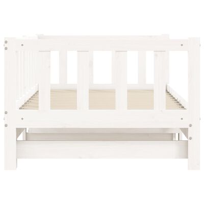 vidaXL Day Bed with Trundle White 90x200 cm Solid Wood Pine